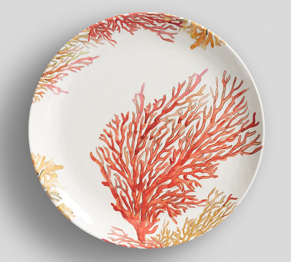 Under the Sea Coral Dinner Plate, Set of 4