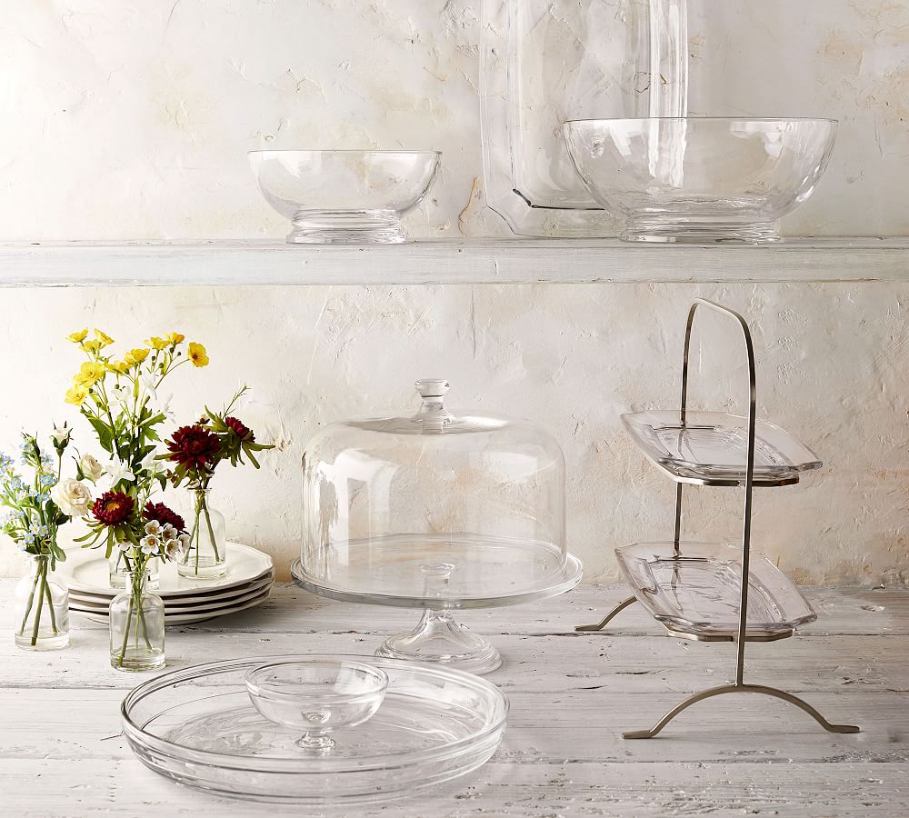 Pressed glass 2025 cake stand