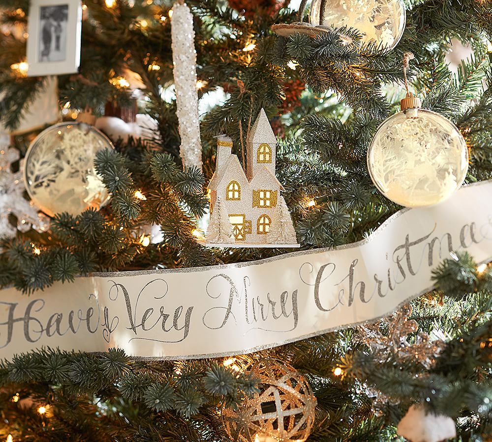 Have a Very Merry Christmas Glitter Script Paper Garland