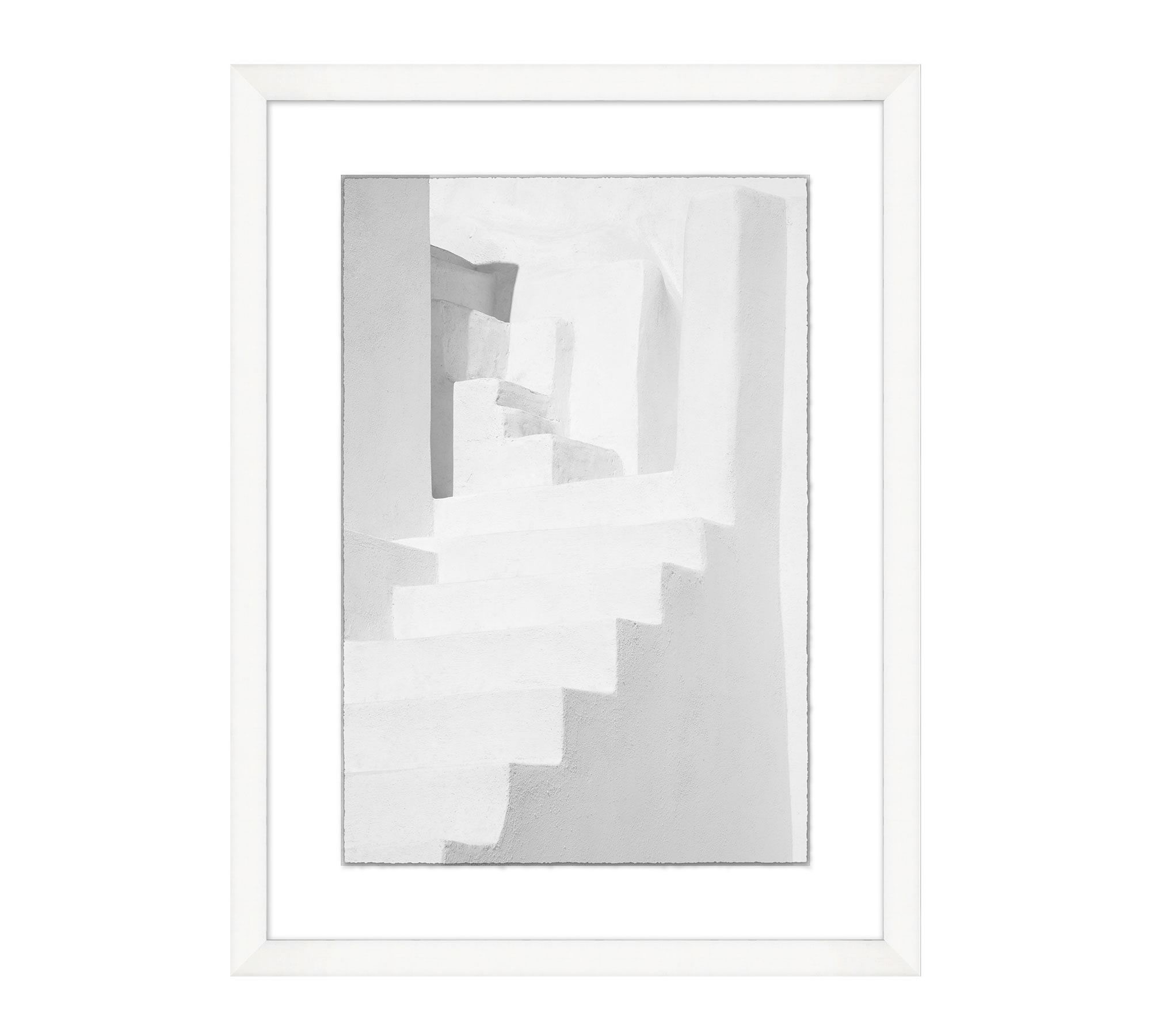 White Stairs Framed Print