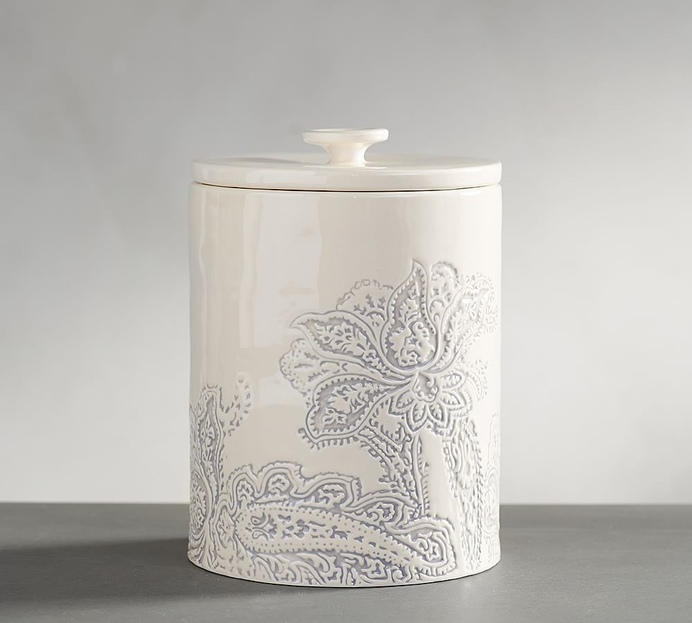 Scarlett Textured Paisley Canister