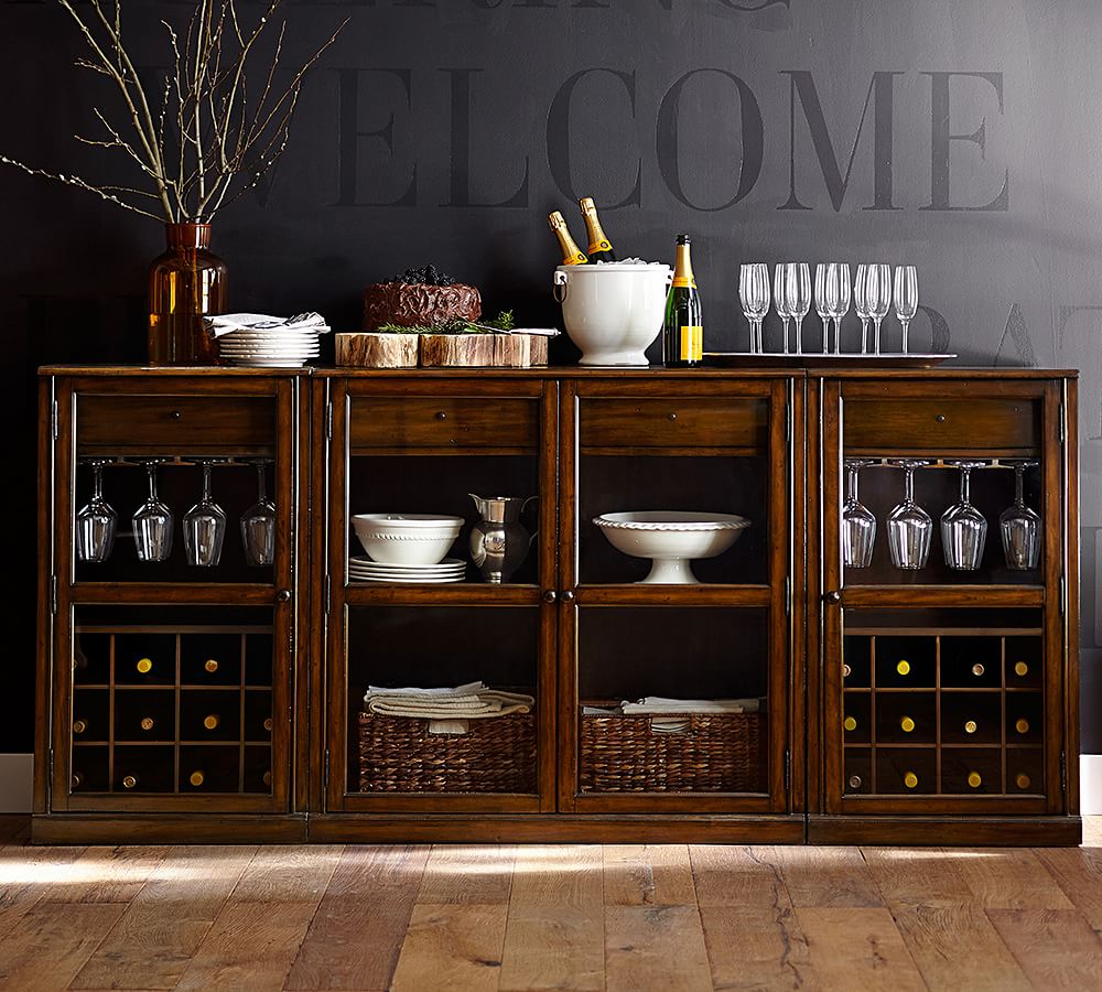 Pottery barn best sale wine cabinet