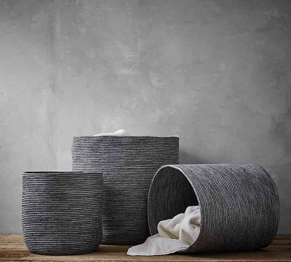 Kiel Rope Weave Baskets - Gray