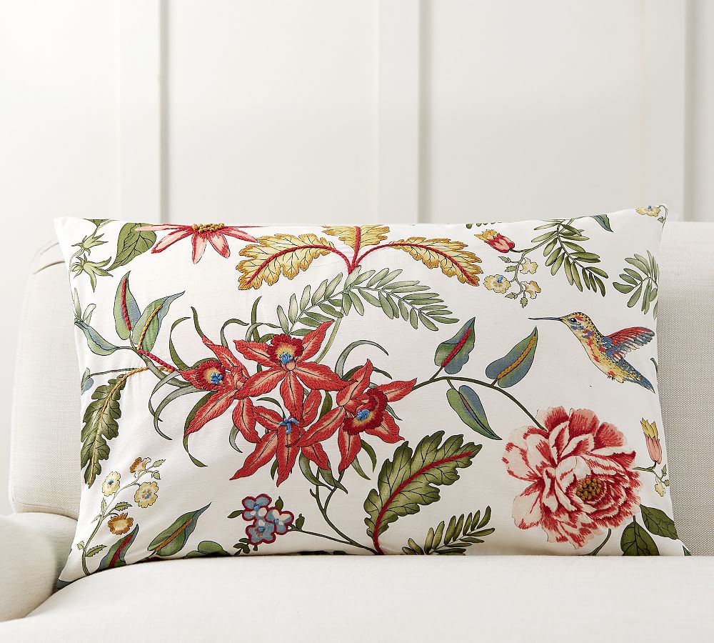 Karina Floral Embroidered Pillow Cover