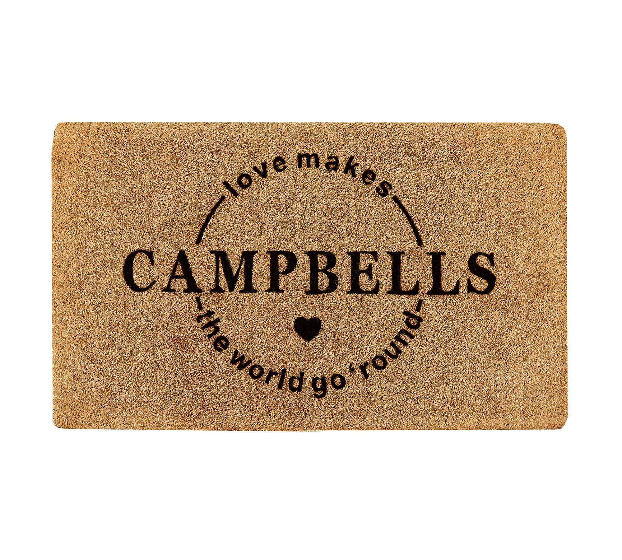 Love Makes The World Go Round Personalized Doormat