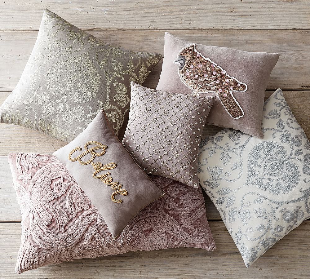 Jeweled throw clearance pillows