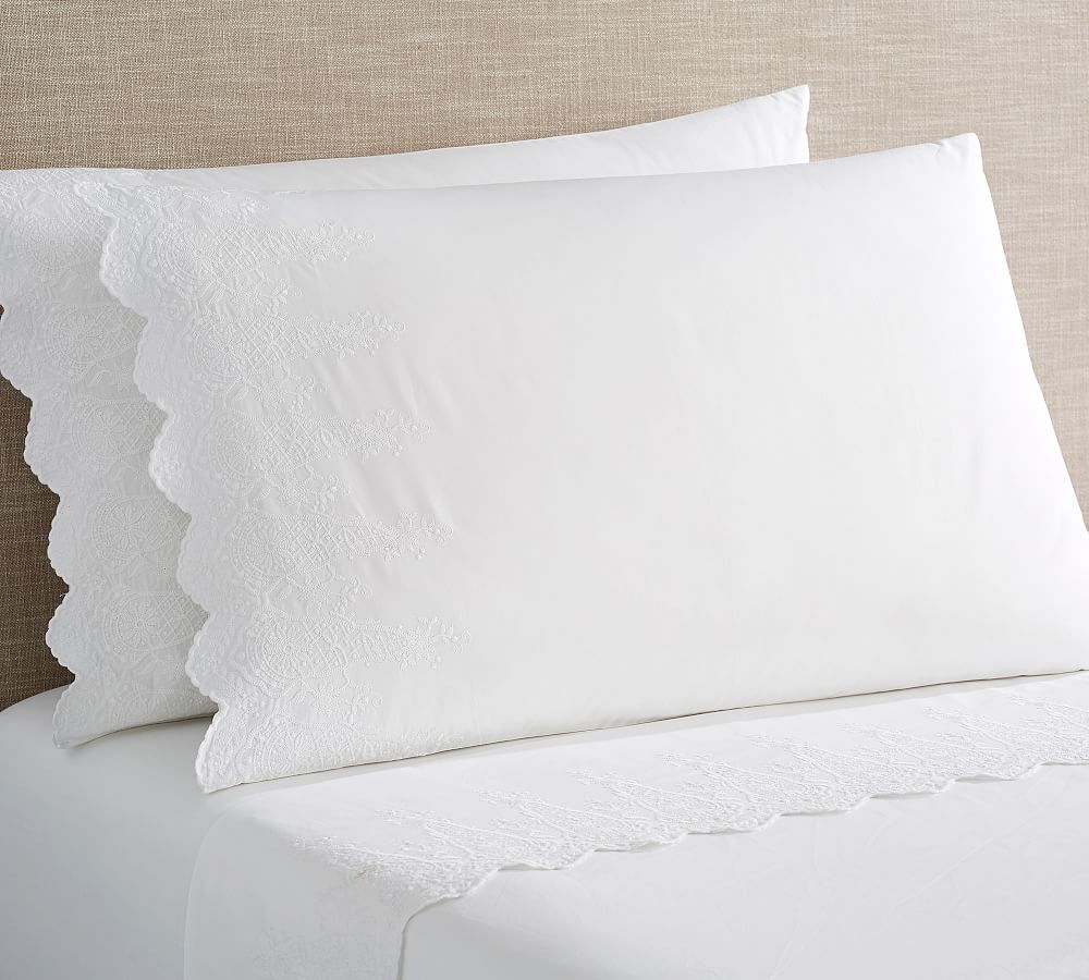 Rylan Embroidered Cotton Pillowcases - Set of 2