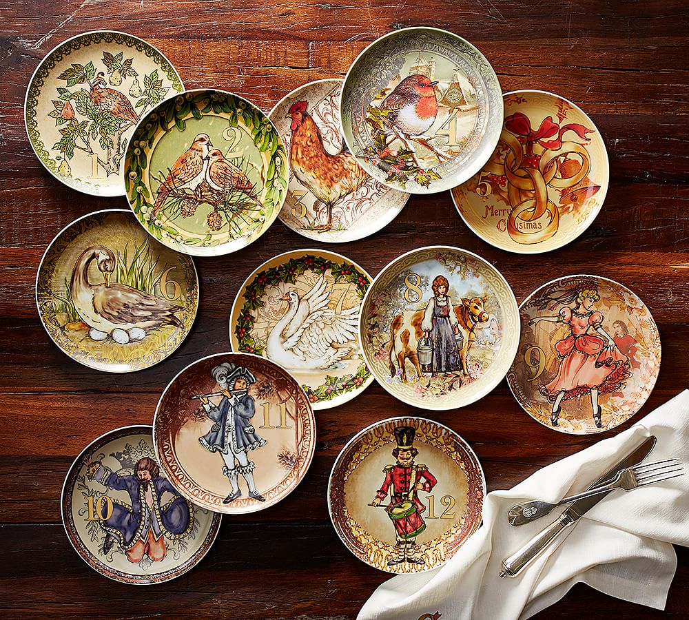 12 days of shop christmas plates pottery barn