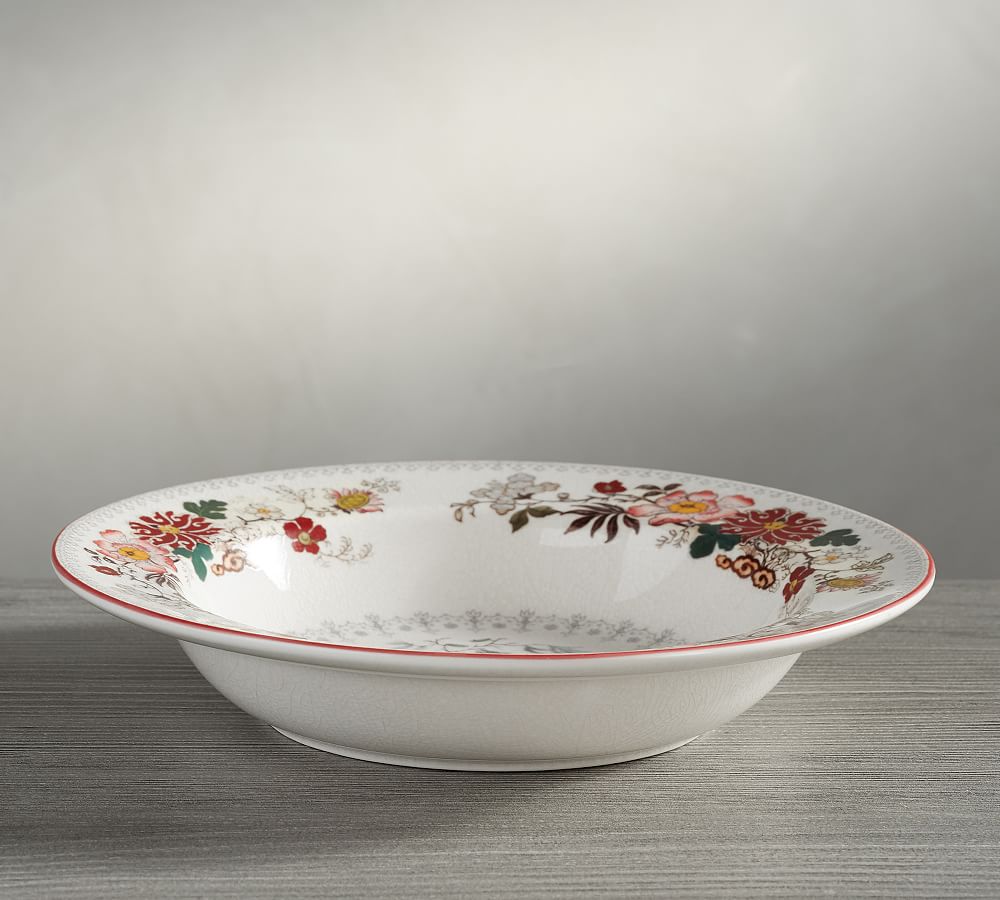 Vintage Floral Soup Plate, Set of 4