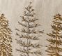 Winter Trees Embroidered Lumbar Pillow Cover