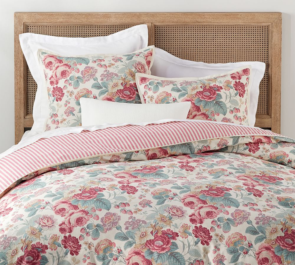 Elia Floral Reversible Cotton Linen Blend Duvet Cover &amp; Shams