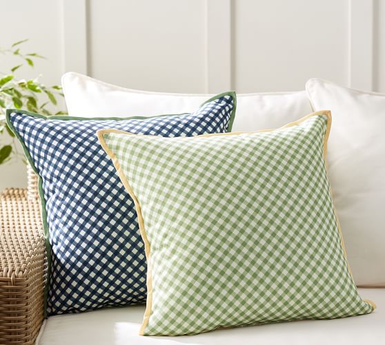 Gingham Indoor/Outdoor Decorative Pillow Pottery Barn