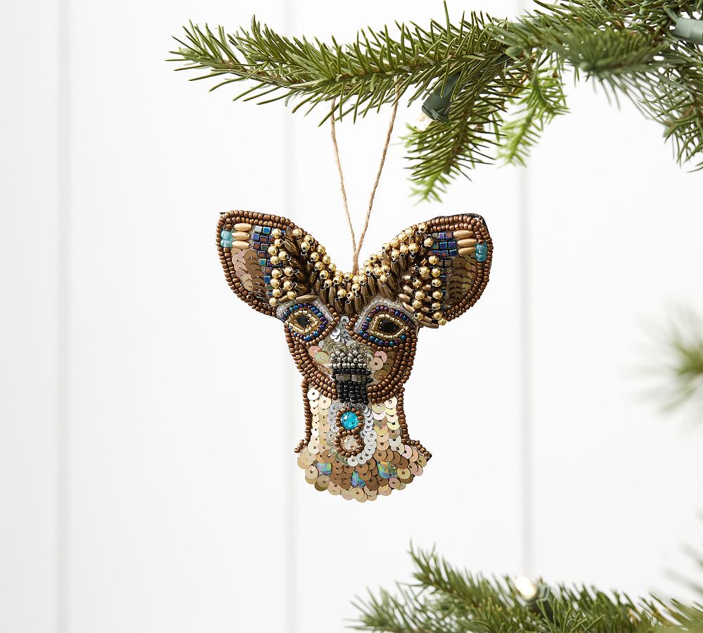 Beaded Deer Ornament