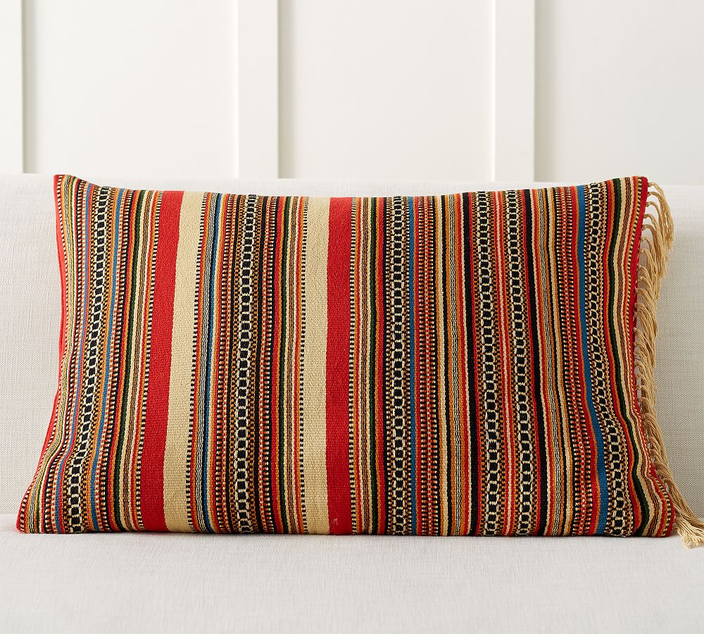 Benji Yarn Dyed Striped Lumbar Pillow Cover