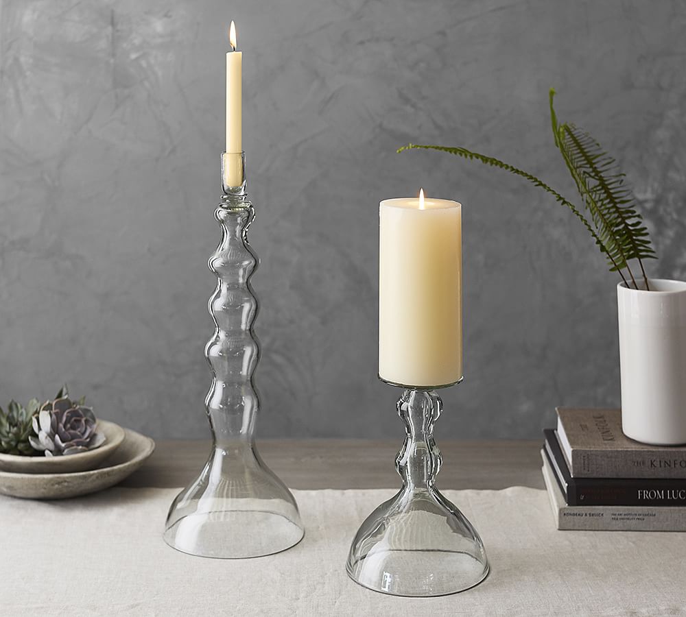 Reed Recycled Glass Candleholders
