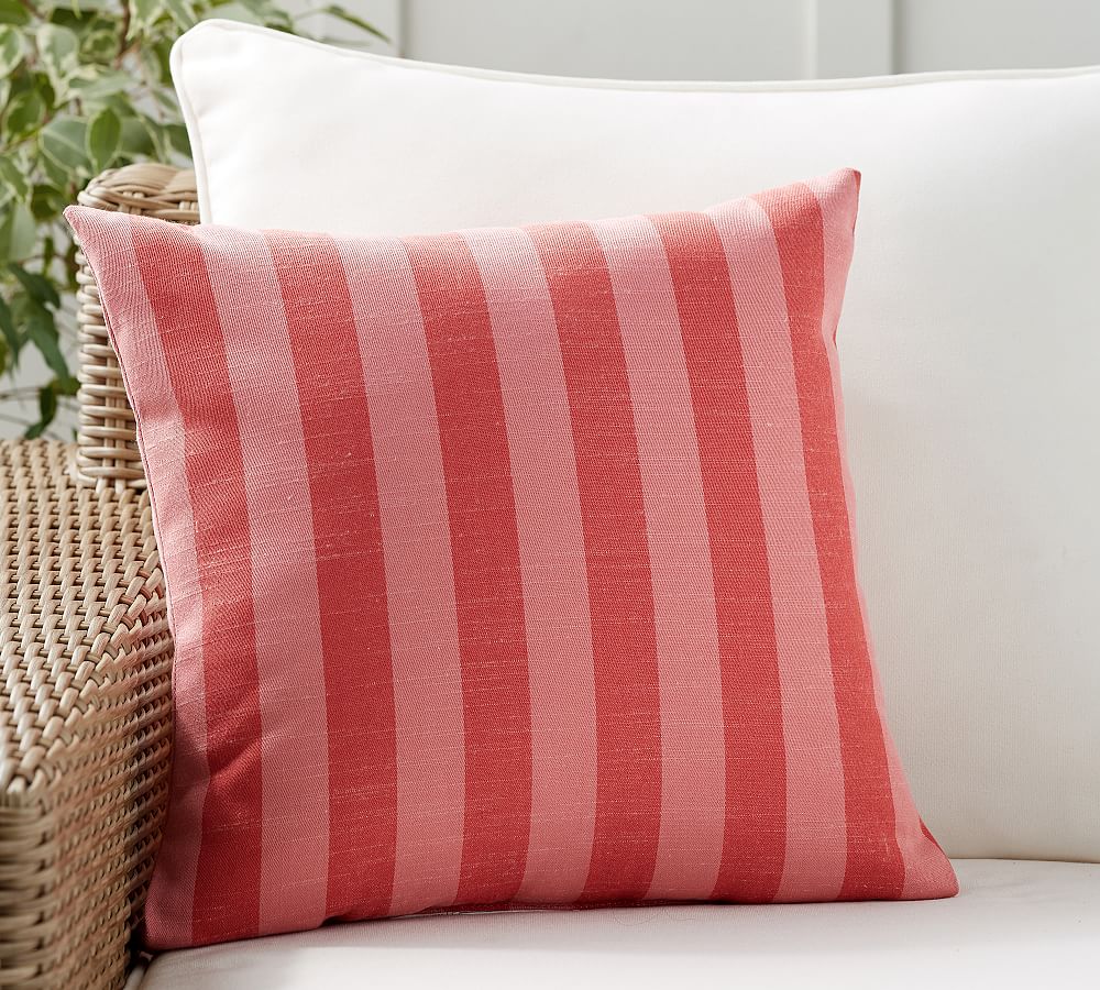 Tonal Striped Outdoor Pillow