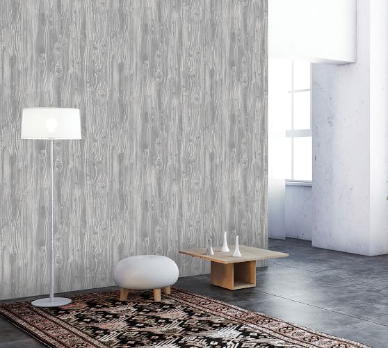 Woodgrain Removable Wallpaper Pottery Barn