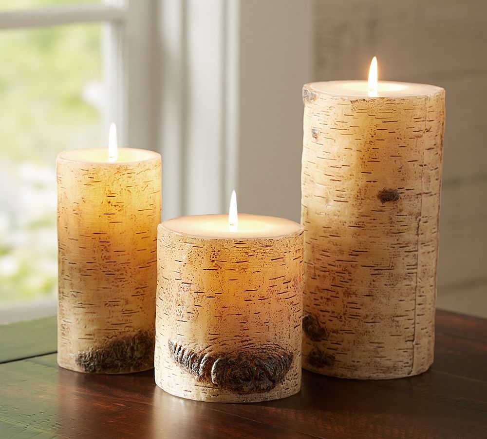 Painted Birch Candles