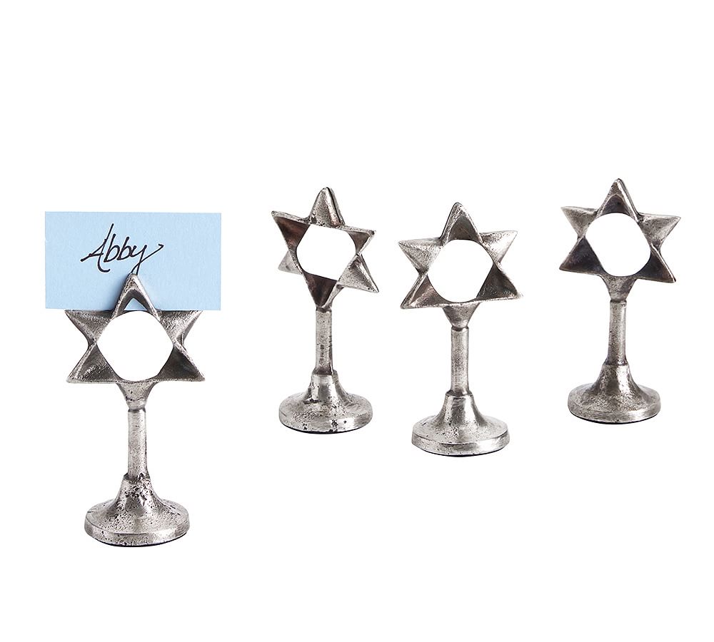 Star of David Place Card Holder, Set of 4