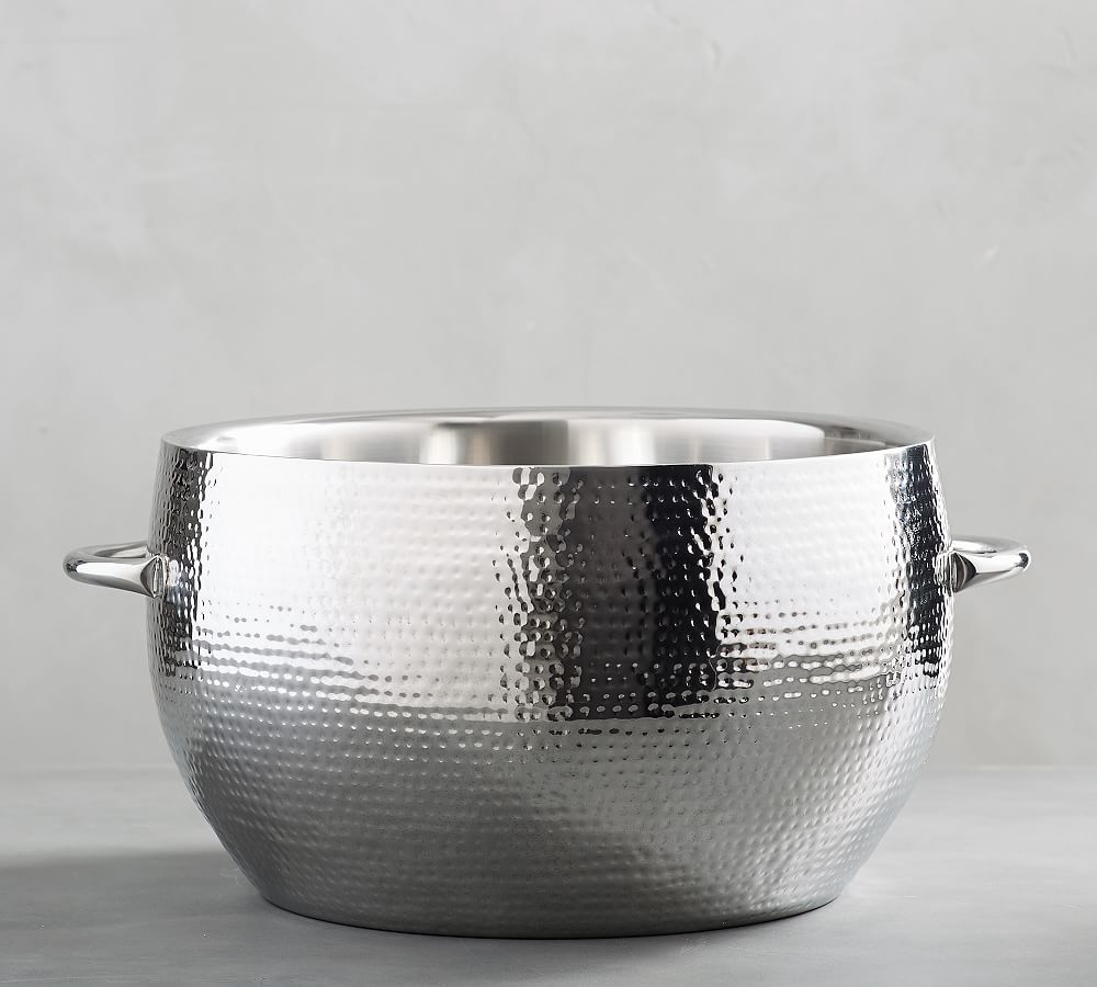 Hammered Nickel Double Walled Oversized Party Bucket