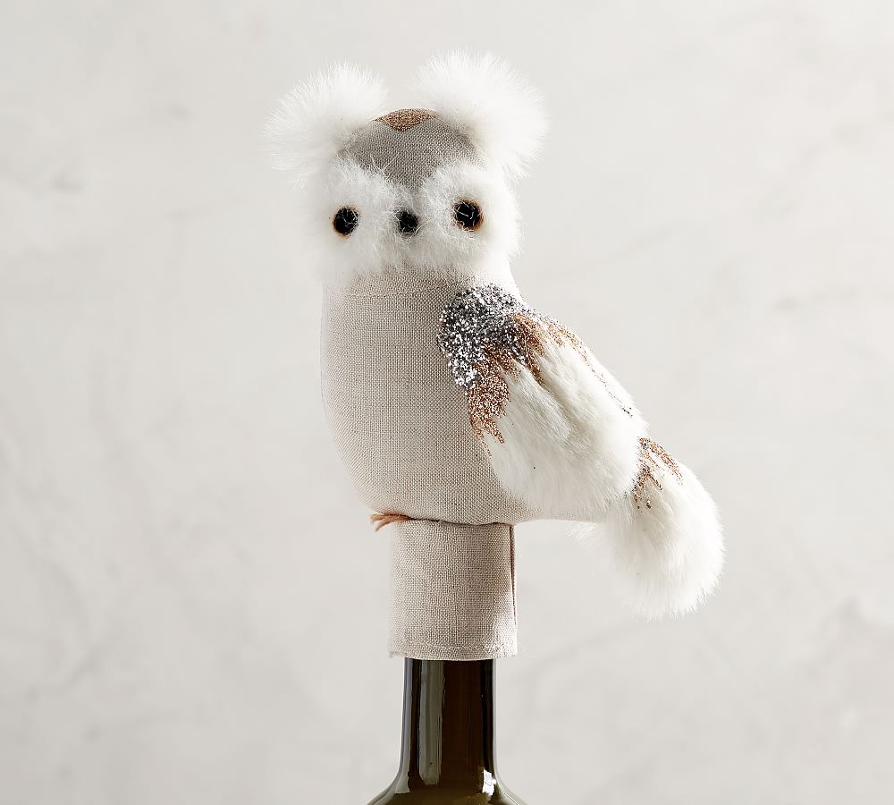 Arctic Owl Wine Topper