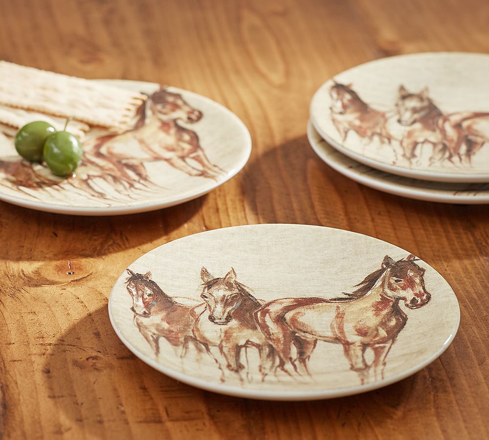 Horse Cocktail Plate, Set of 4