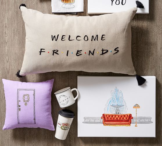 Welcome friends pillow cheap pottery barn