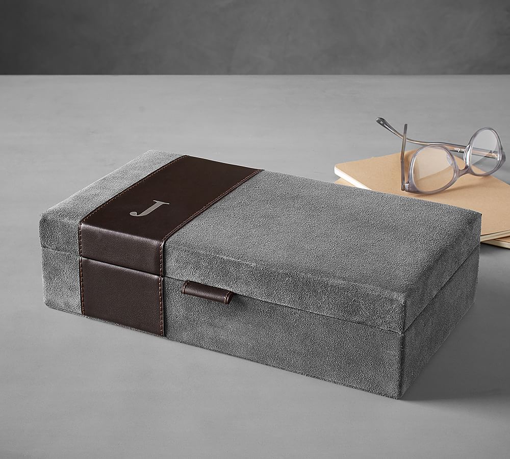 Parker Suede &amp; Leather Jewelry Box