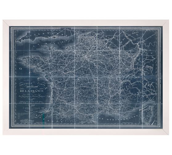 Blueprint Maps Framed Prints Pottery Barn