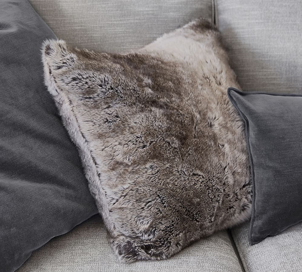 Pottery barn hot sale fur pillows