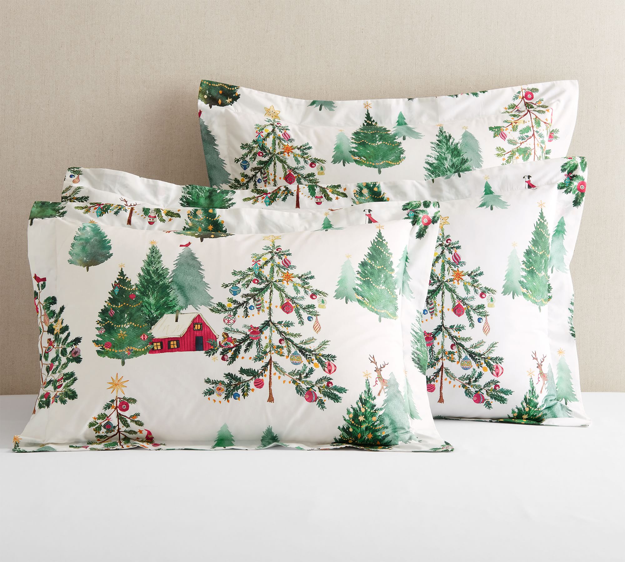 Christmas the Country Percale Sham