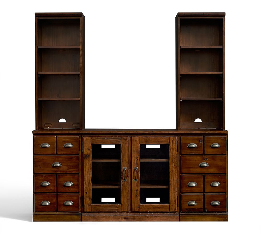 Printer's 5-Piece Entertainment Center With Cabinets (64&quot;)