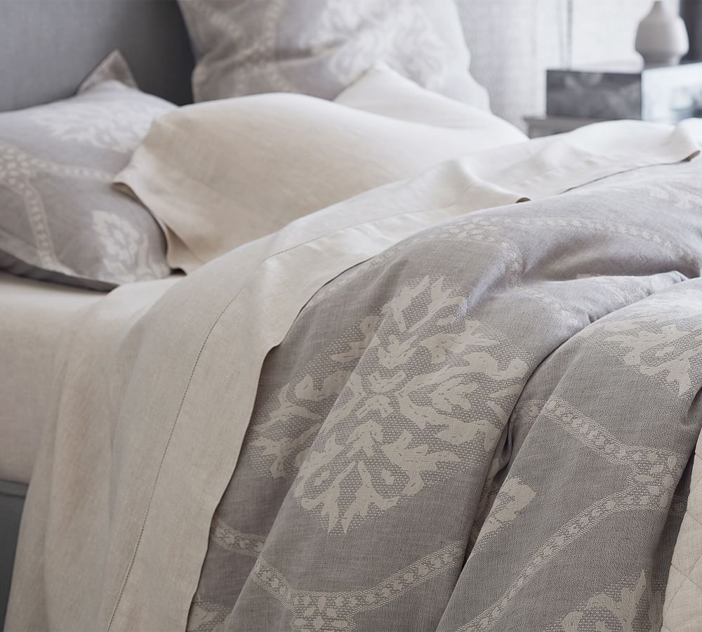 Pottery barn jacquard sales duvet