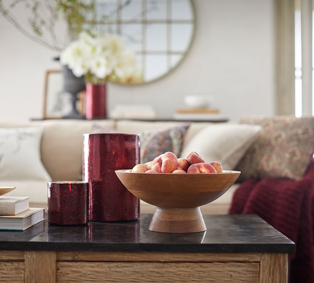 Design Table Fruit Bowl Hand-beaten Copper Centerpiece 28 cm - Terraemare