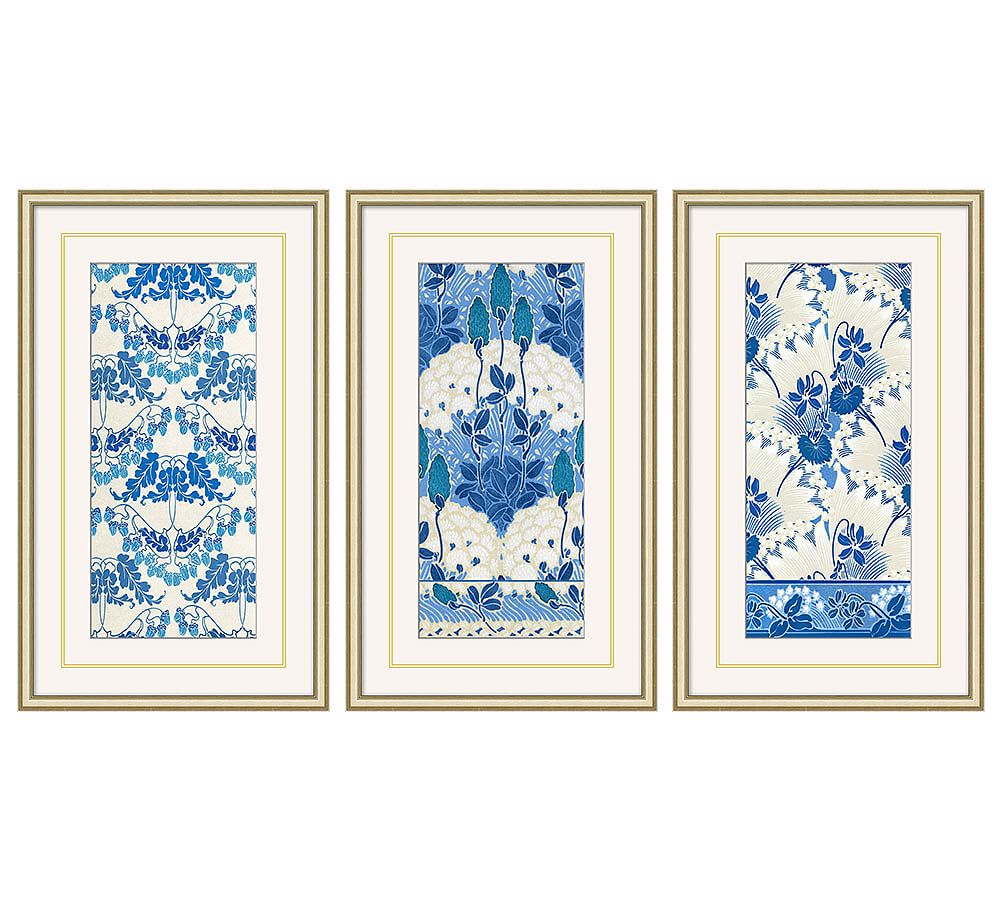 Nouvea Floral Pattern Framed Prints