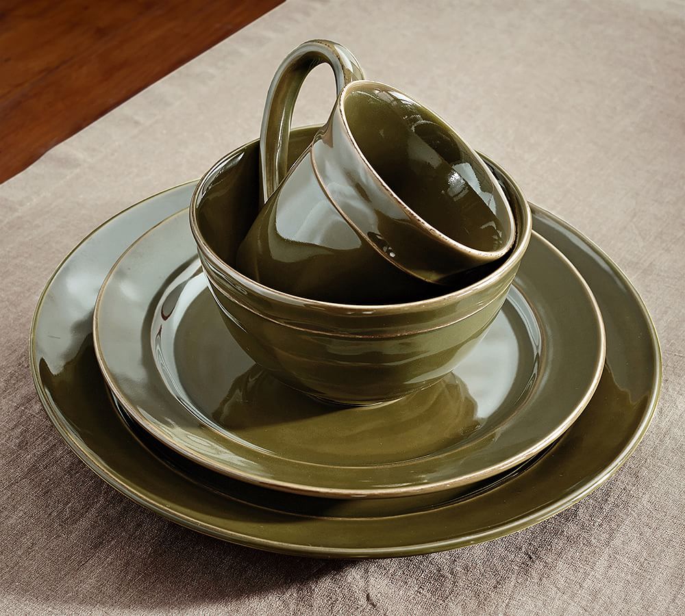 Cambria Dinnerware Set - Olive Green
