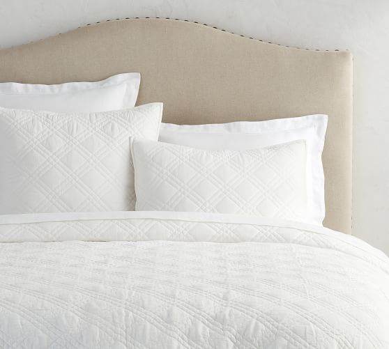 Essential Diamond Cotton Quilt & Sham | Pottery Barn