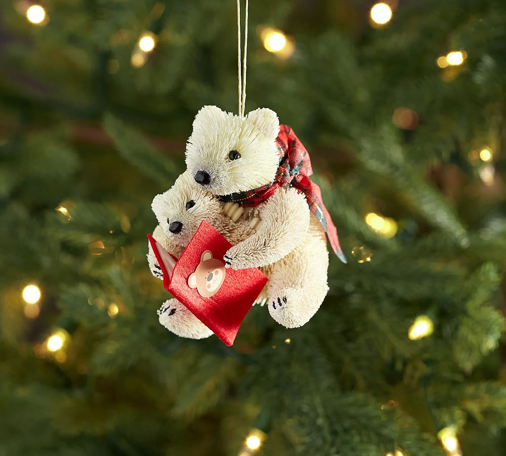 Bottlebrush Polar Bear Ornament