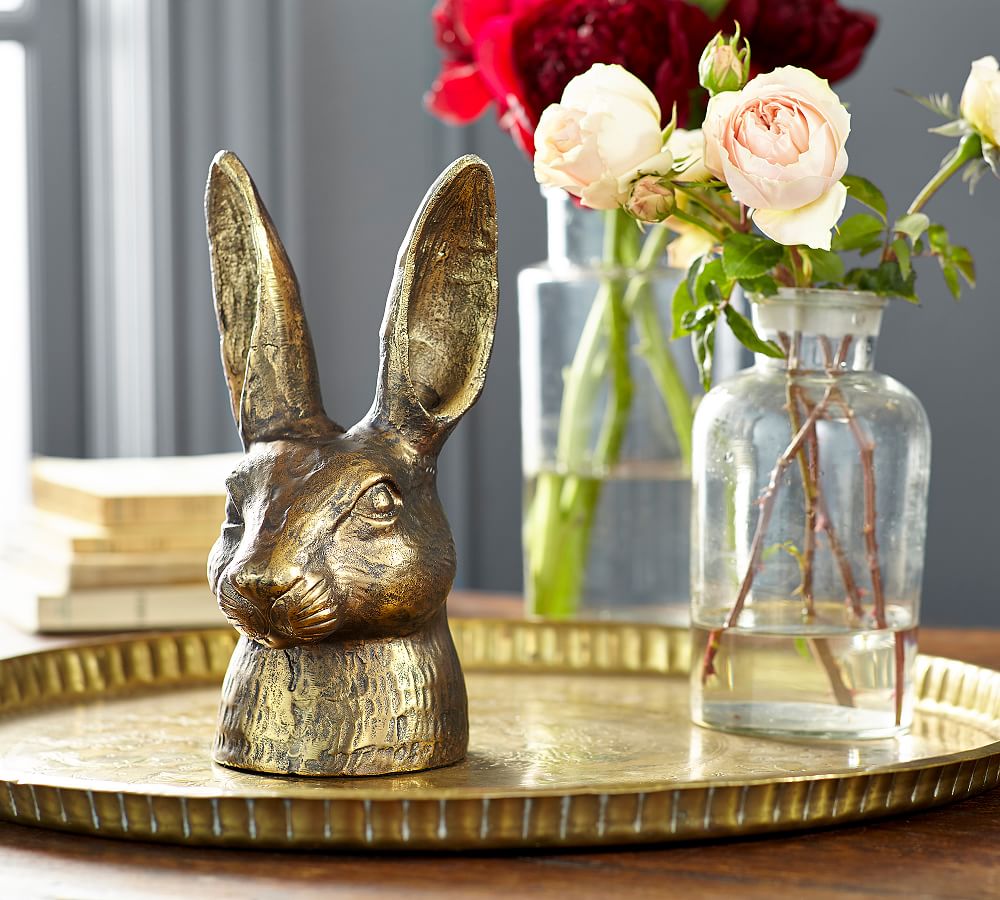 The Emily & Meritt Brass Bunny Vase