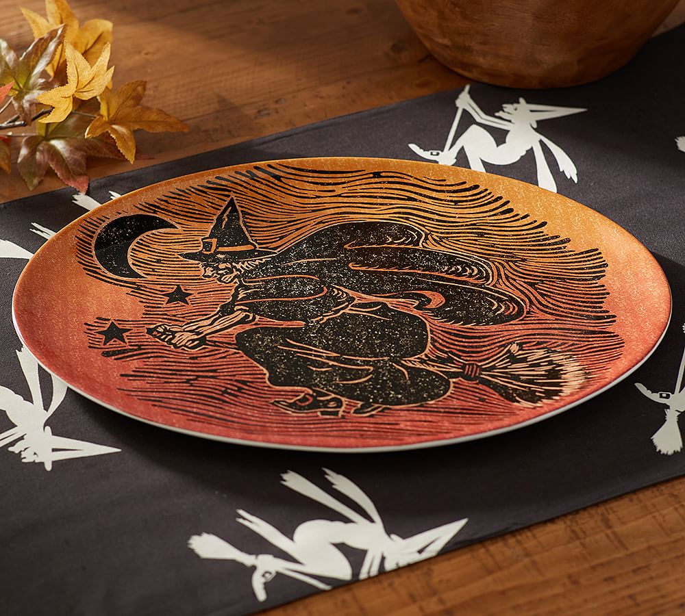 Spooky Halloween Icon Witch Serving Platter