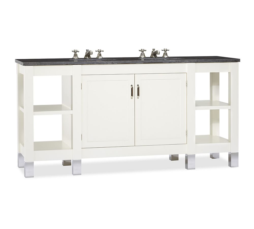 Napa Double Sink Console with Limestone