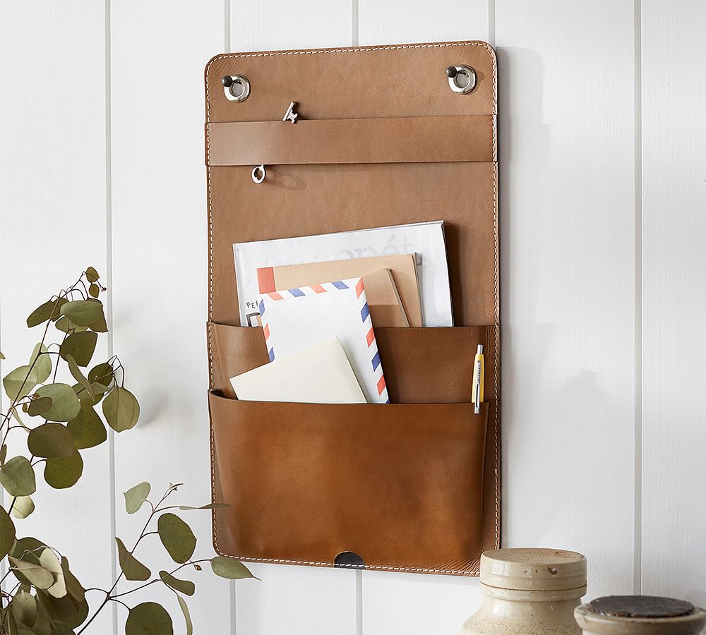 Leather Wall Hanging Organizer
