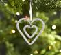 Double Hanging Beaded Heart Ornament