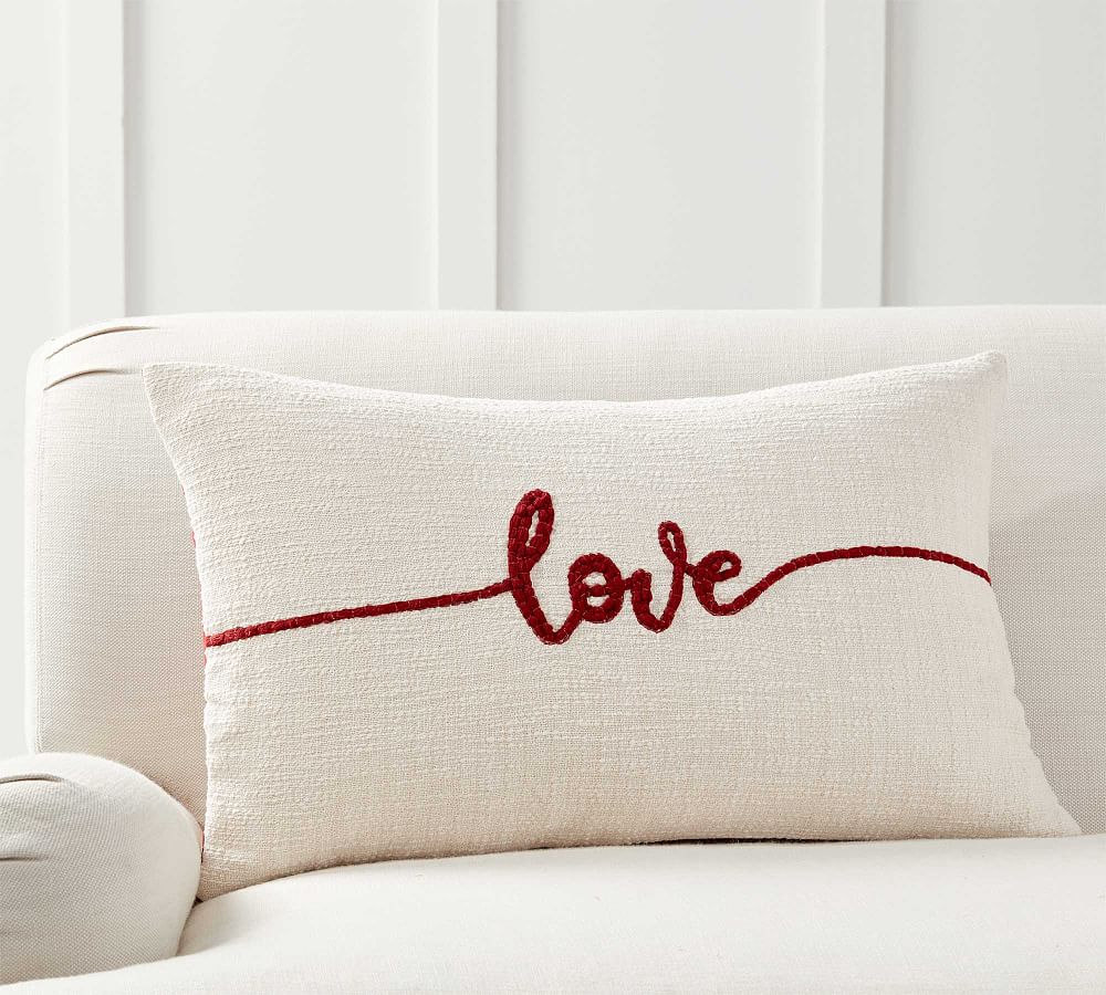 Sentimental Love Embroidered Pillow Cover