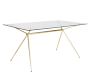 Avery Glass Dining Table (60&quot;-66&quot;)