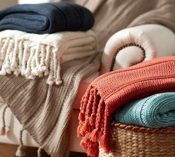 Bryson Knit Throw Blanket Pottery Barn