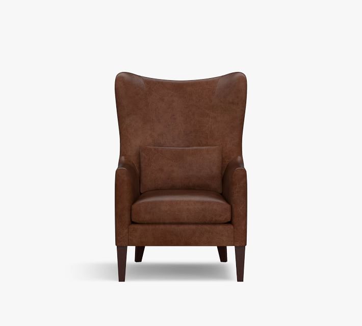 Champlain wingback leather deals armchair