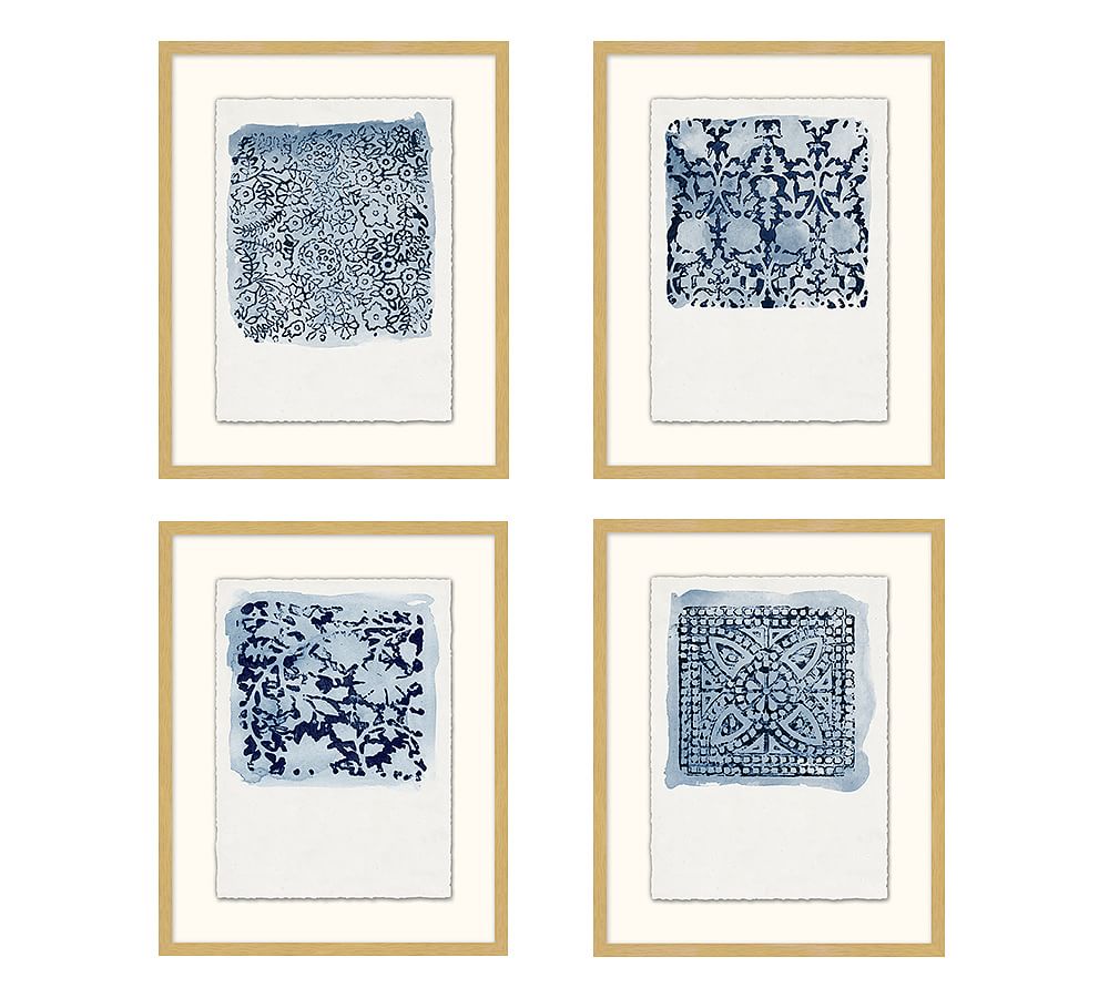 Textile Stamp Framed Prints