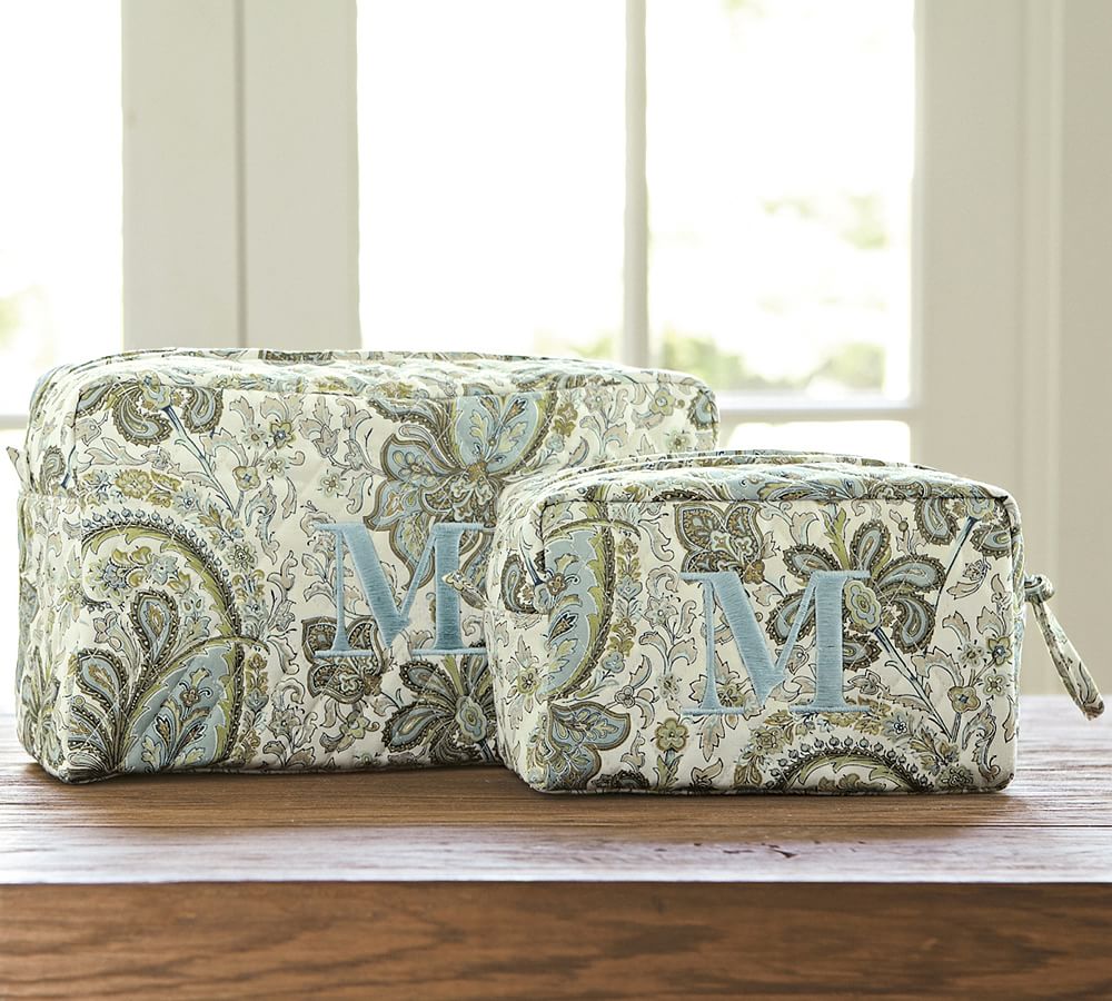Charlie Paisley Cosmetic Bags, Set of 2