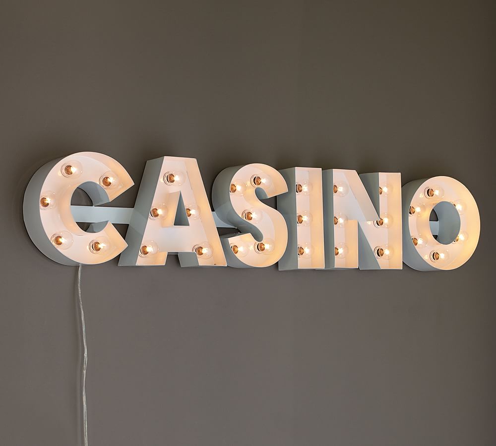 Lit Casino Sign